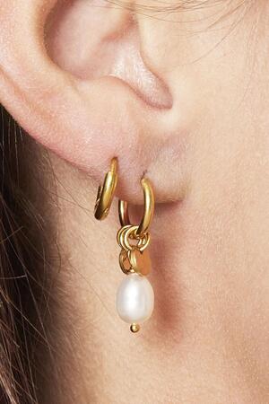 Boucles d'oreilles Pearl Drops Acier inoxydable h5 Image2